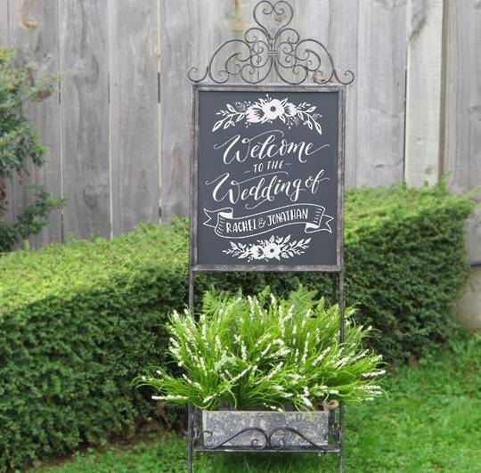 Wrought Iron Blackboard - Blank